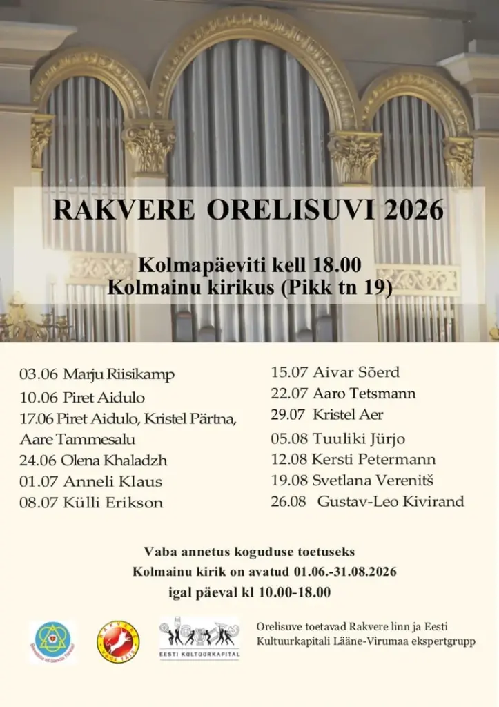 Aaro Tetsmanni orelipooltund Rakveres – vaba annetus